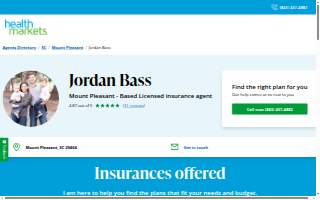 HealthMarkets Insurance - Jordan Bass website