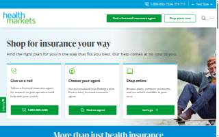 HealthMarkets Insurance - Mel Brickman website