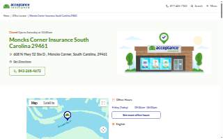 Acceptance Insurance of Moncks Corner website