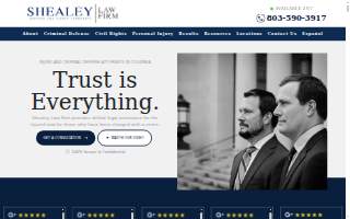 Shealey Law Firm, LLC of Mt Pleasant website