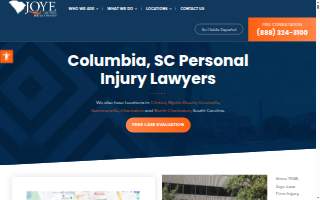 Joye Law Firm Injury Lawyers of Columbia website
