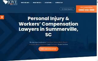 Joye Law Firm Injury Lawyers of Summerville website