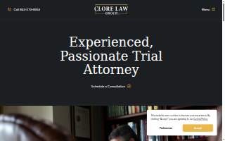 Clore Law website