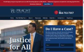 Pracht Personal Injury & Accident Lawyers of Anderson website