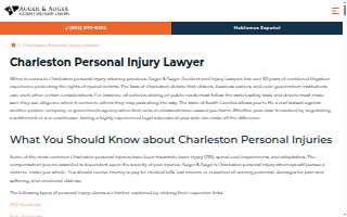 Auger & Auger Accident and Injury Lawyers of Mt Pleasant website
