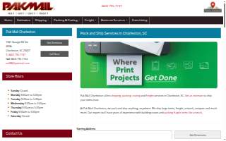 Pak Mail of Charleston website
