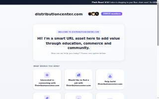 Distribution Center website