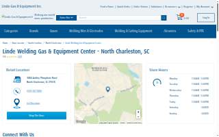 Linde Welding Gas & Equipment Center of North Charleston website