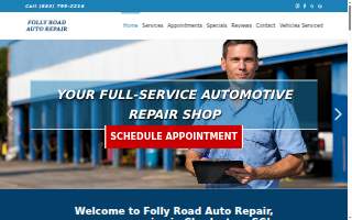 Folly Road Auto Repair website