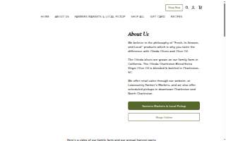 Olinda Olives & Olive Oil website
