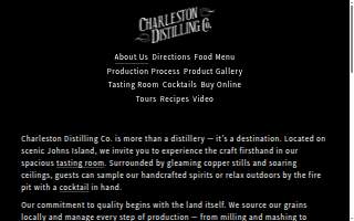 Charleston Distilling Co website