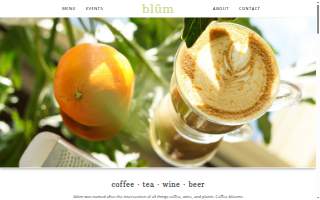 Blūm Coffee & Wine Bar website