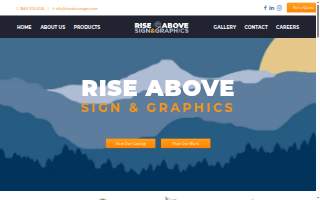 Rise Above Sign & Graphics website