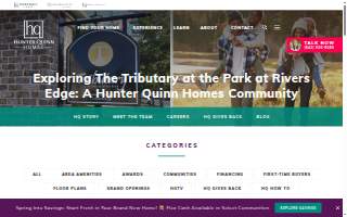 Tributary by Hunter Quinn Homes website