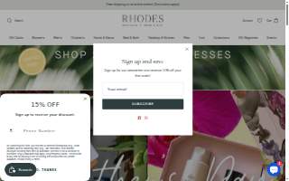 Rhodes Boutique website