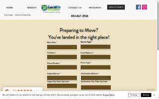 Carwin Logistics & Moving website