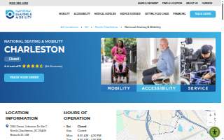 National Seating & Mobility of North Charleston website