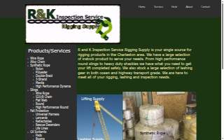 R&K Inspection Service and Rigging Supply website