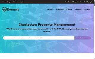 Evernest Property Management Charleston website