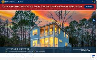 Waterloo Estates by Dream Finders Homes website