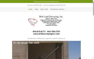 Britt Land Surveying website
