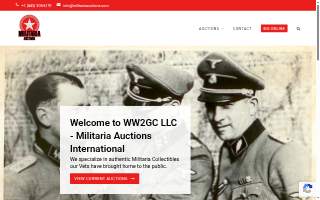 Militaria Auctions International website