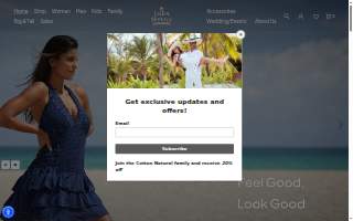 Cotton Natural of Charleston website
