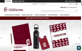 College of Charleston Bookstore website