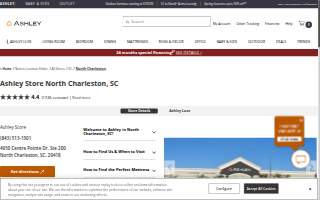 Ashley Store of North Charleston website