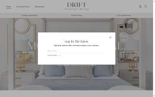 Drift Furniture + Design website
