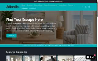 Atlantic Bedding and Furniture Retail Warehouse website