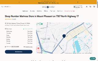 Sleep Number of Mt Pleasant website