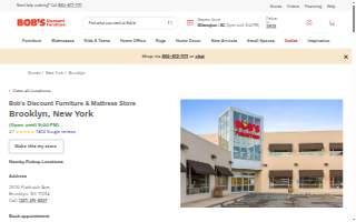Bob’s Discount Furniture and Mattress Store of Brooklyn website