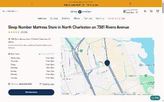 Sleep Number of North Charleston website