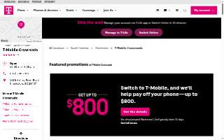 T-Mobile Experience Store of Charleston website
