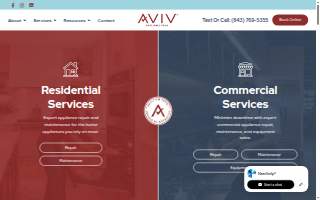 AVIV Appliance Pros website