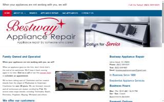 Bestway Appliance Repair inc. website