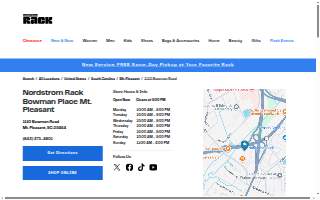 Nordstrom Rack of Mt Pleasant website