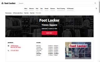 Foot Locker of New York website