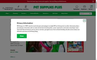 Pet Supplies Plus Goose Creek website