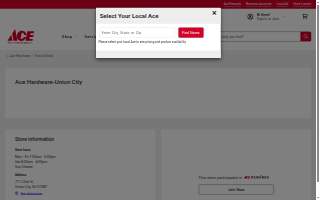 Ace Hardware-Union City website