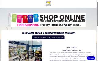 Blue Water Tackleshop and Bohicket Trading Company website