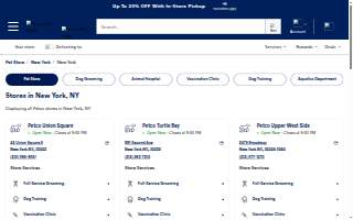 Petco of New York website
