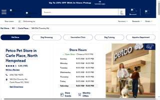 Petco of Carle Place website