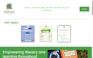 Charleston FRIENDS of the Library Book Store website