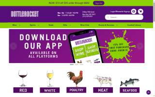 Bottlerocket Wine & Spirit website