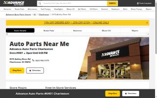 Advance Auto Parts of Charleston website