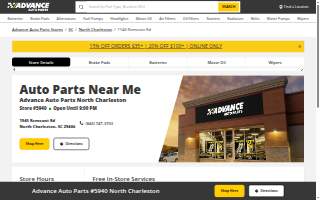 Advance Auto Parts of North Charleston website
