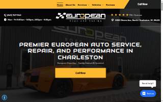 European Road & Racing | Charleston Luxury Car Service website