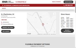 RNR Tire Express of North Charleston website